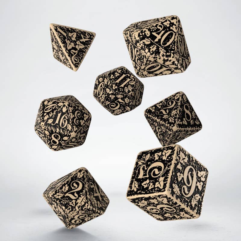 Set di dadi Forest 3D Taiga beige e nero