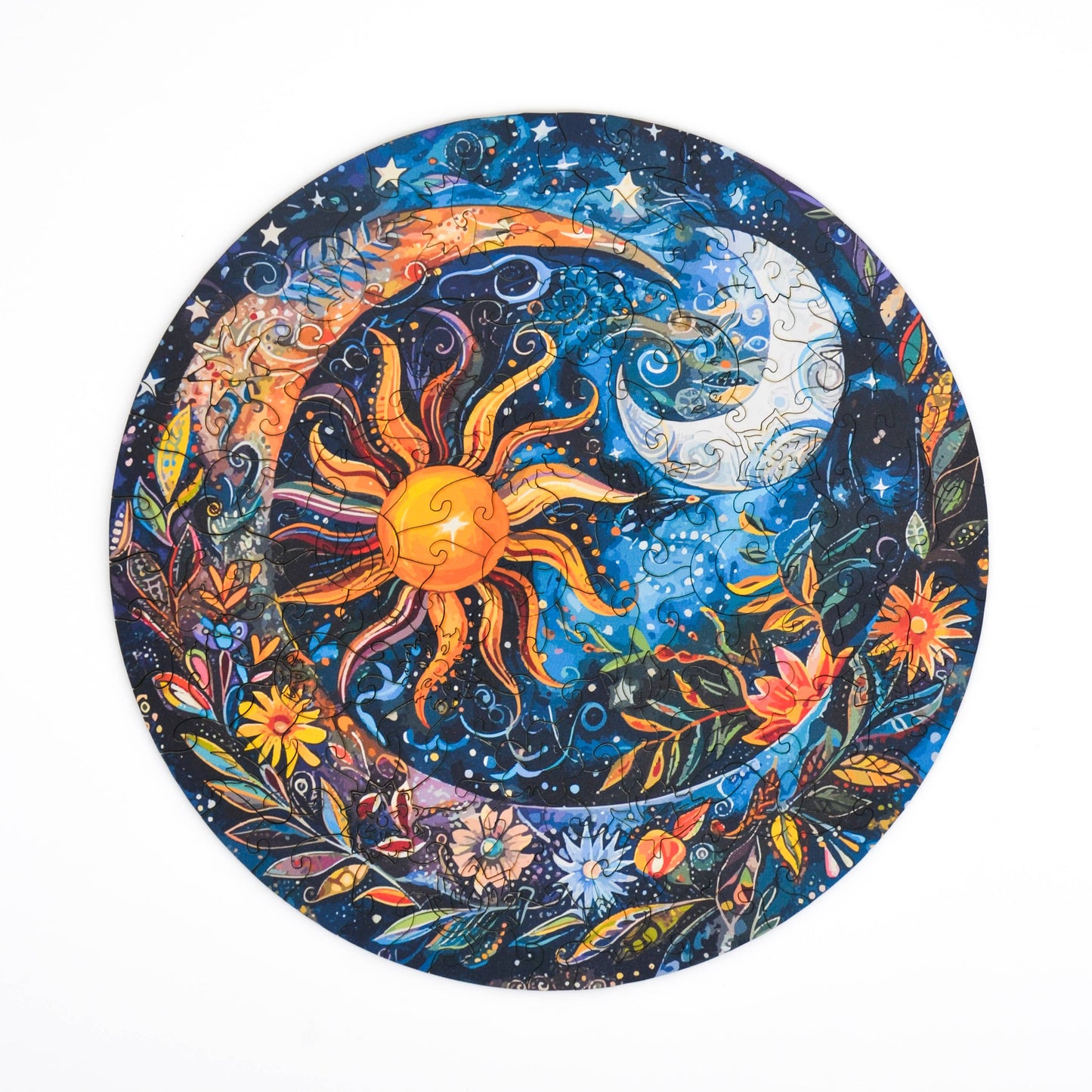 Scatola premium per puzzle Flower Night Mandala, formato A4