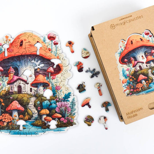 Mushroom House Jigsaw, confezione premium, formato A4