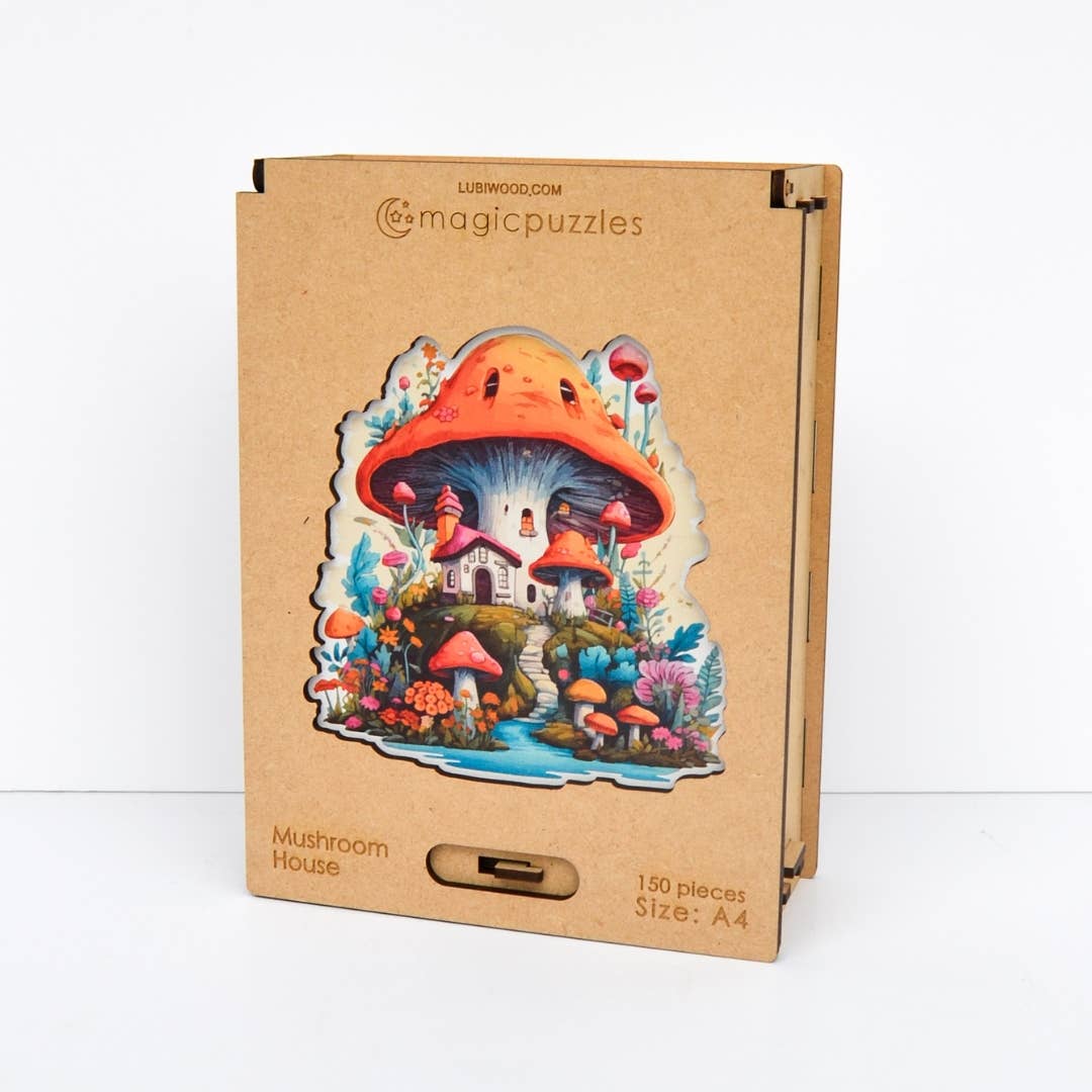 Mushroom House Jigsaw, confezione premium, formato A4