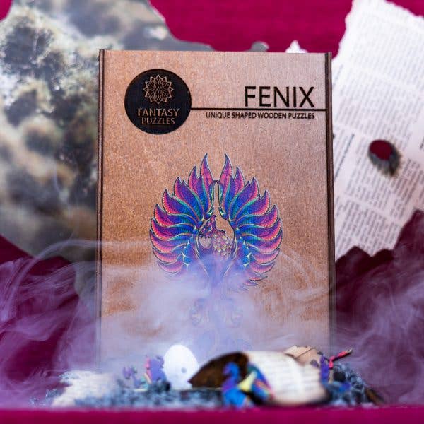 Puzzle in legno Fenix, taglia M, 130 pezzi, puzzle fantasy