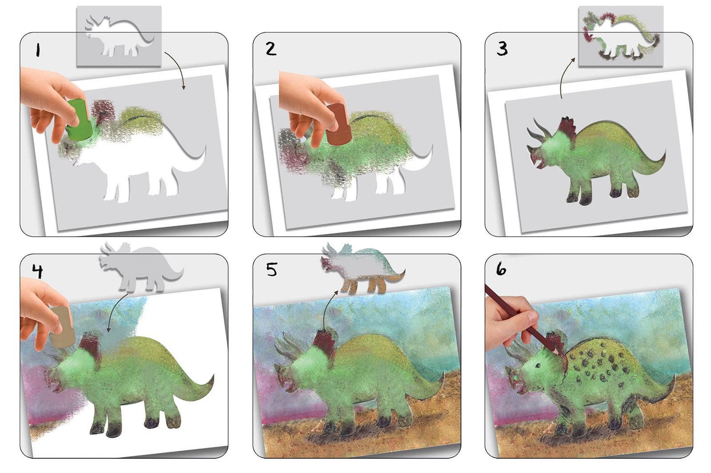 Stencil artistici giganti «I dinosauri»