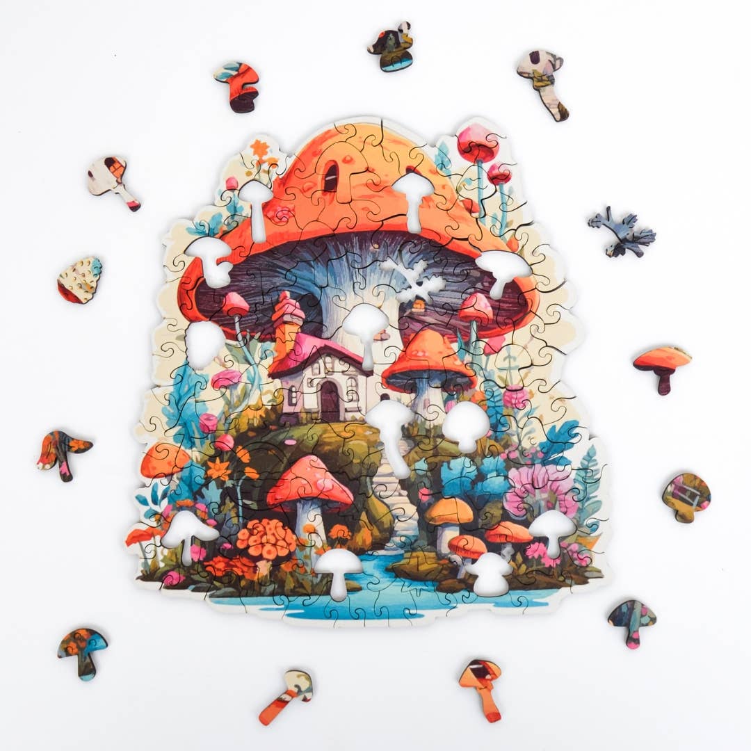Mushroom House Jigsaw, confezione premium, formato A4