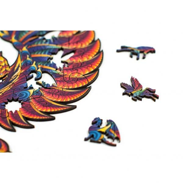 Puzzle in legno Fenix, taglia M, 130 pezzi, puzzle fantasy