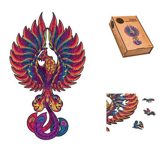 Puzzle in legno Fenix, taglia M, 130 pezzi, puzzle fantasy