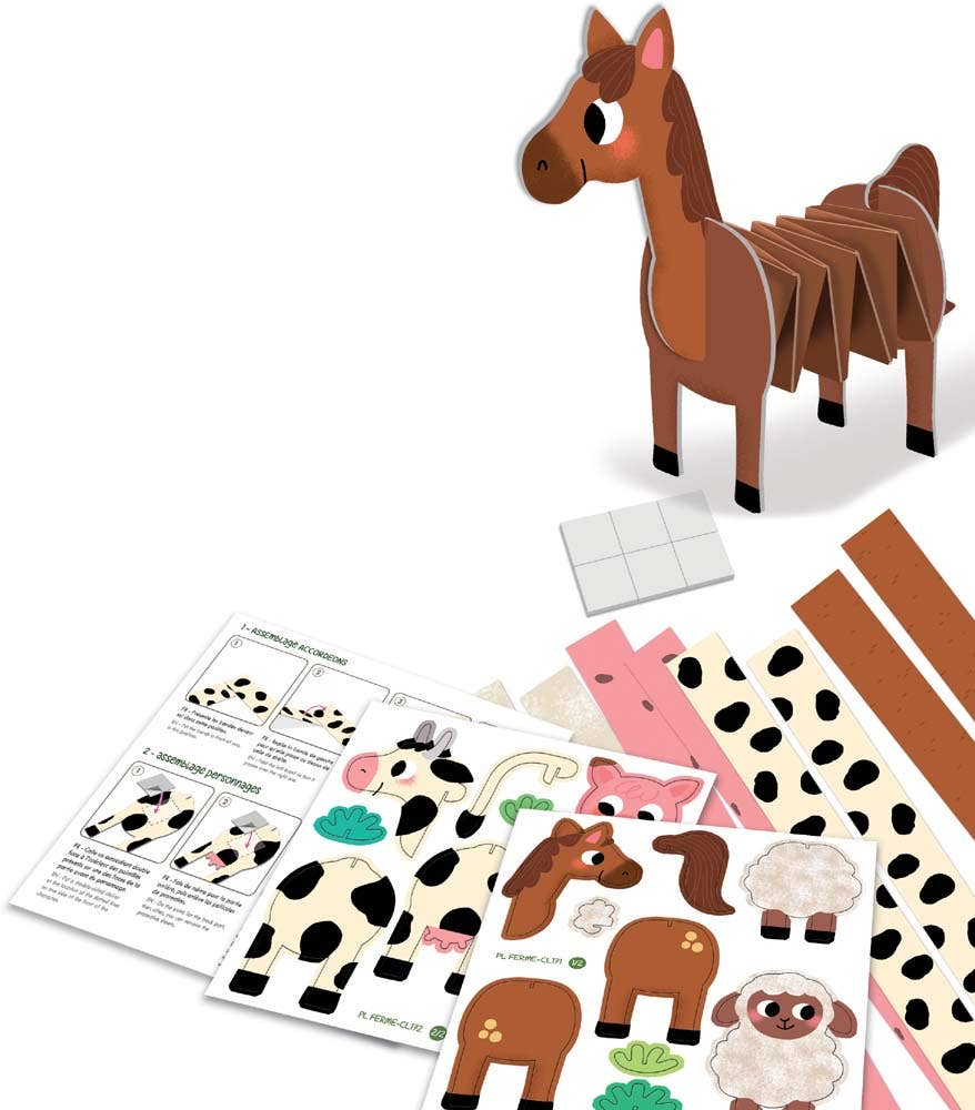 Crea semplici pieghe a fisarmonica «Animali da fattoria»
