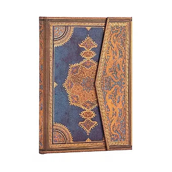 INDACO SAFAVITA - Diario Paperblanks A RIGHE - Formato Midi- Chiusura Magnetica 144 p
