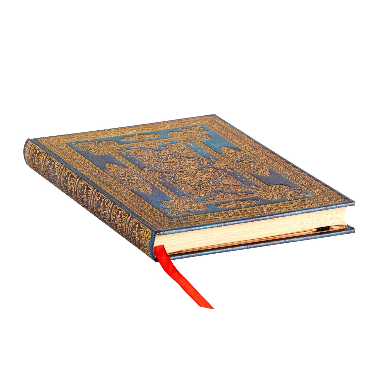 BLUE LUXE - Diario Paperblanks Bianco - Formato Midi- Chiusura con Fascia Elastica 144p