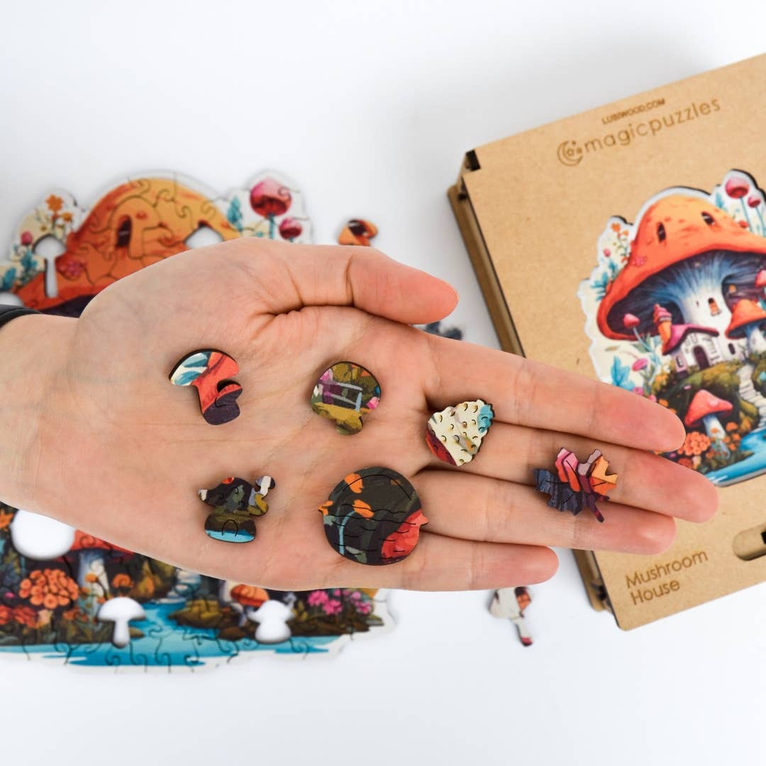 Mushroom House Jigsaw, confezione premium, formato A4