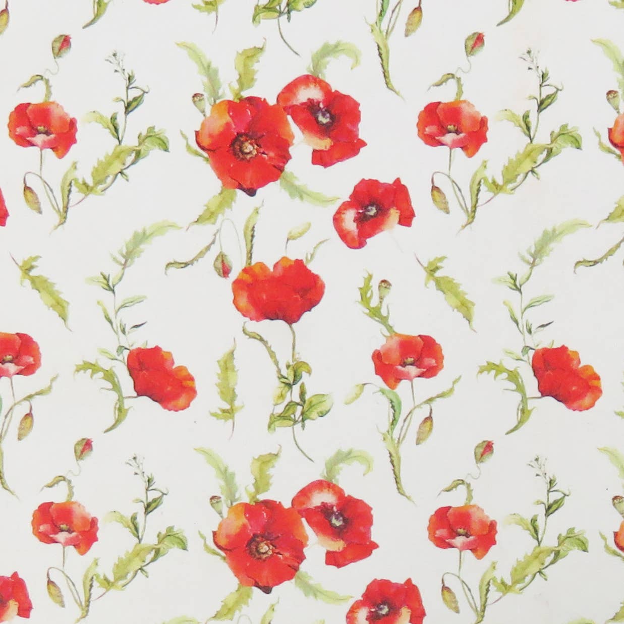 Sacchetto di carta artigianale con fiori di papavero rosso