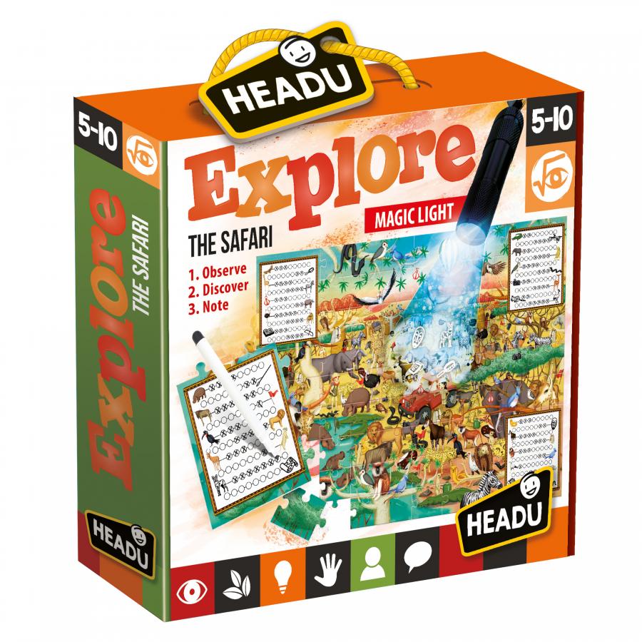 Explore the Safari - Puzzle e Cerca Trova con torcia - Headu