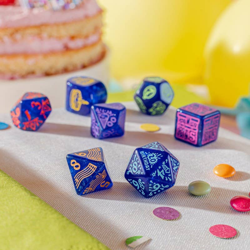 Set di Dadi di Buon Compleanno: Festoni Q-WORKSHOP