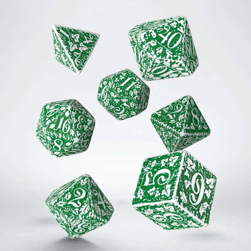Set di dadi Forest Tundra bianco e verde