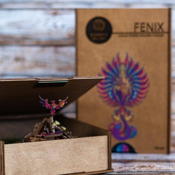 Puzzle in legno Fenix, taglia M, 130 pezzi, puzzle fantasy
