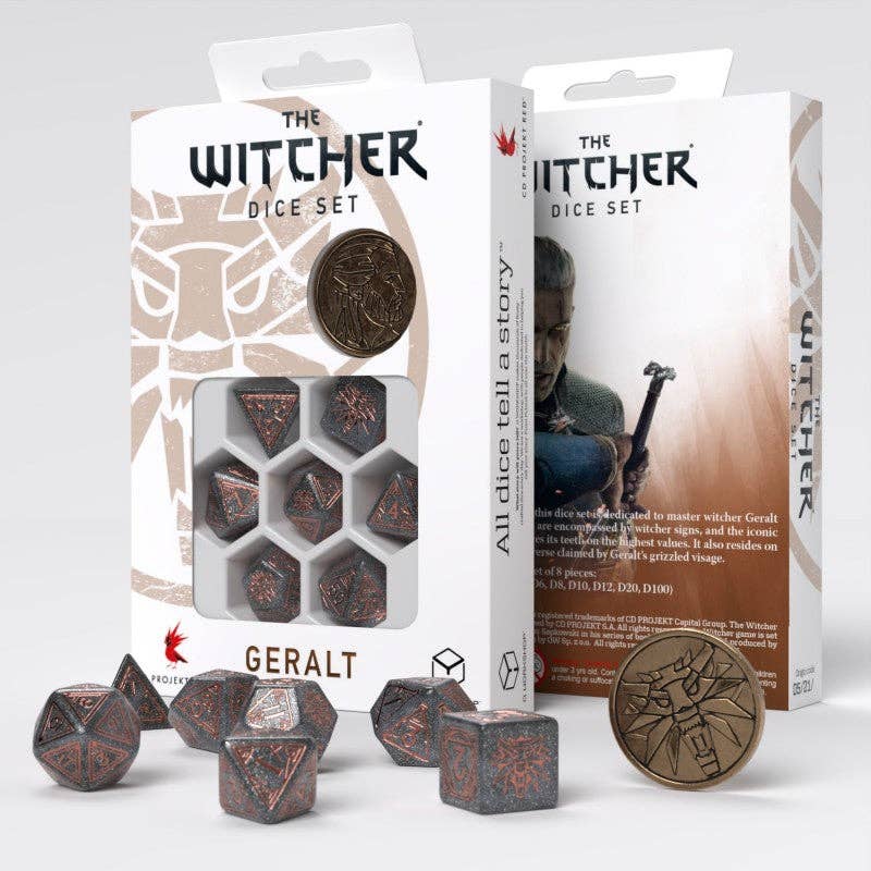 Set di Dadi The Witcher. Geralt Q-WORKSHOP