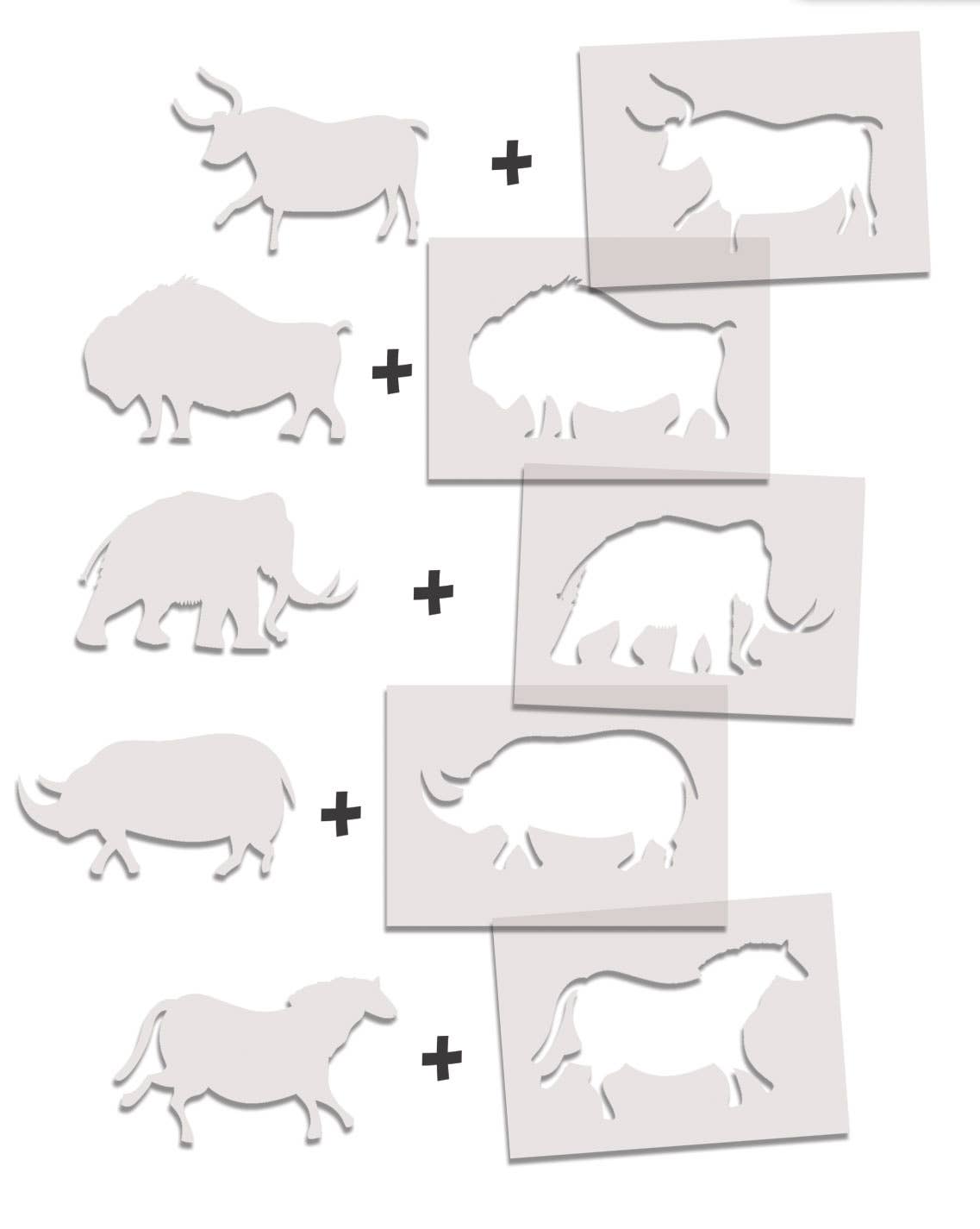Stencil artistici giganti «The Cave Paintings»