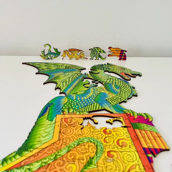 Scatola Premium per puzzle del drago guardiano - Puzzle in Legno 150 pz.