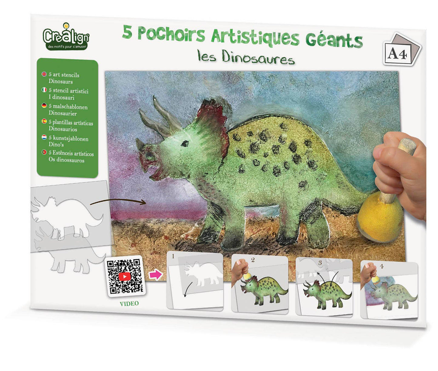 Stencil artistici giganti «I dinosauri»