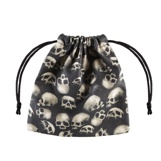 Borsa per dadi Skull Fullprint nera e grigia