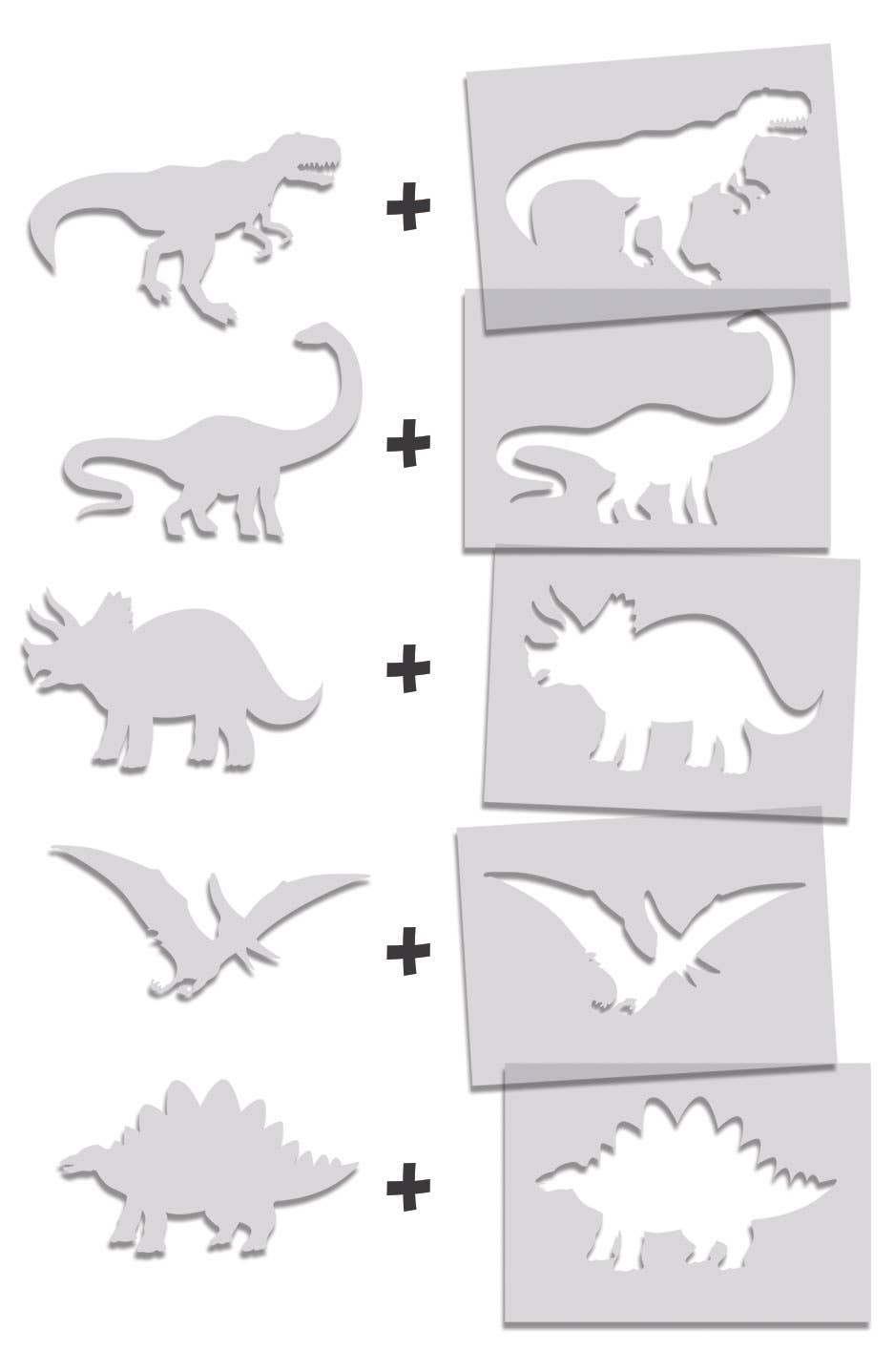 Stencil artistici giganti «I dinosauri»