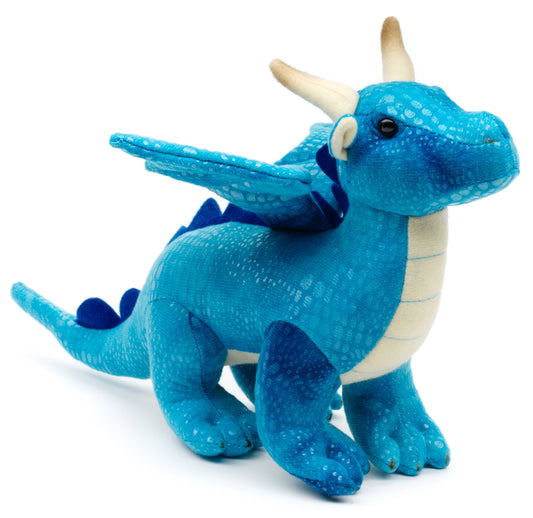 Drago blu, 26 cm (lunghezza), peluche e peluche
