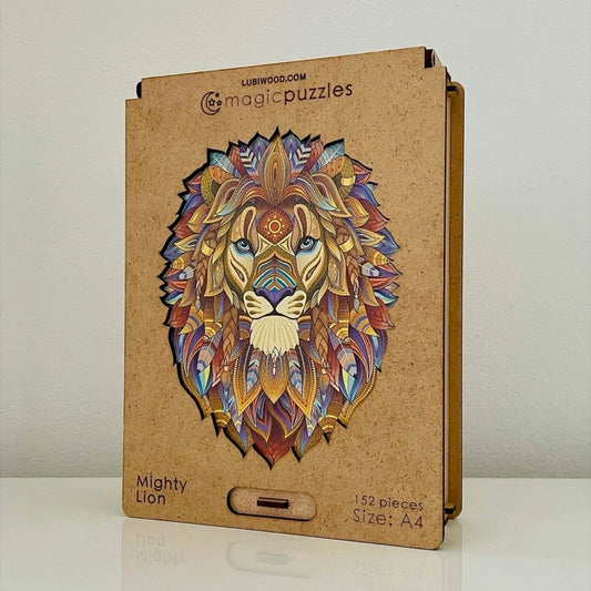Mighty Lion Jigsaw A5 Premium Box - Puzzle Mandala in Legno 92 pz.