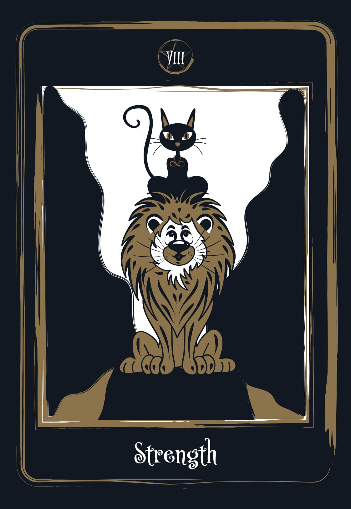 Carte dei Tarocchi Black Cat dorate