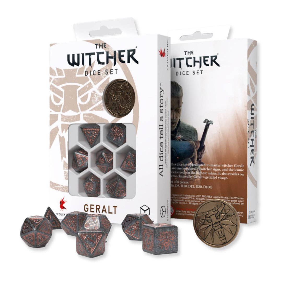 Set di Dadi The Witcher. Geralt Q-WORKSHOP