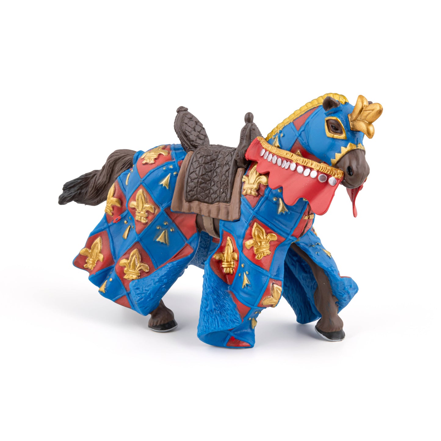 Figurina Cavallo Blu con giglio