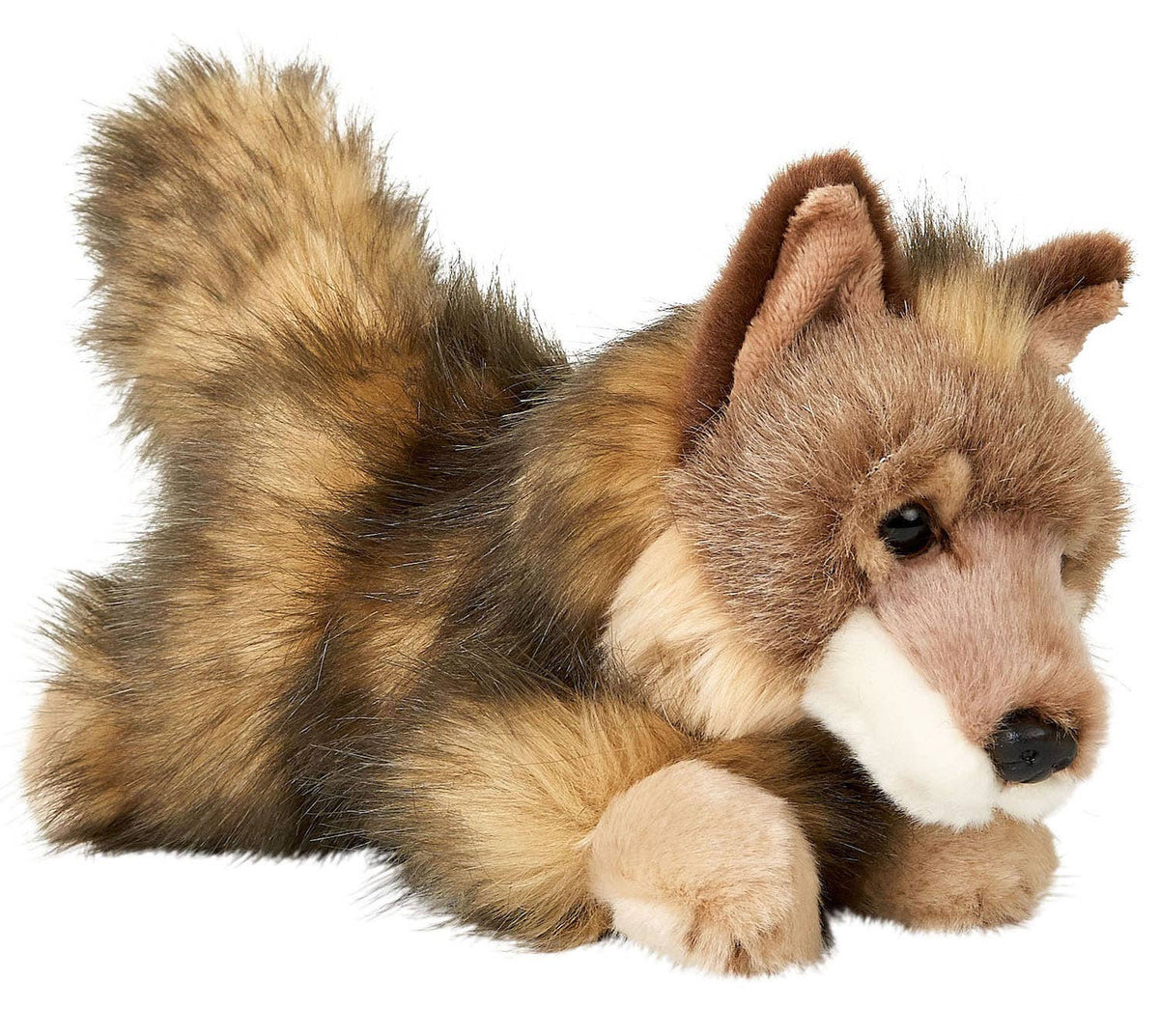 Cucciolo di lupo sdraiato - 24 cm di lunghezza
