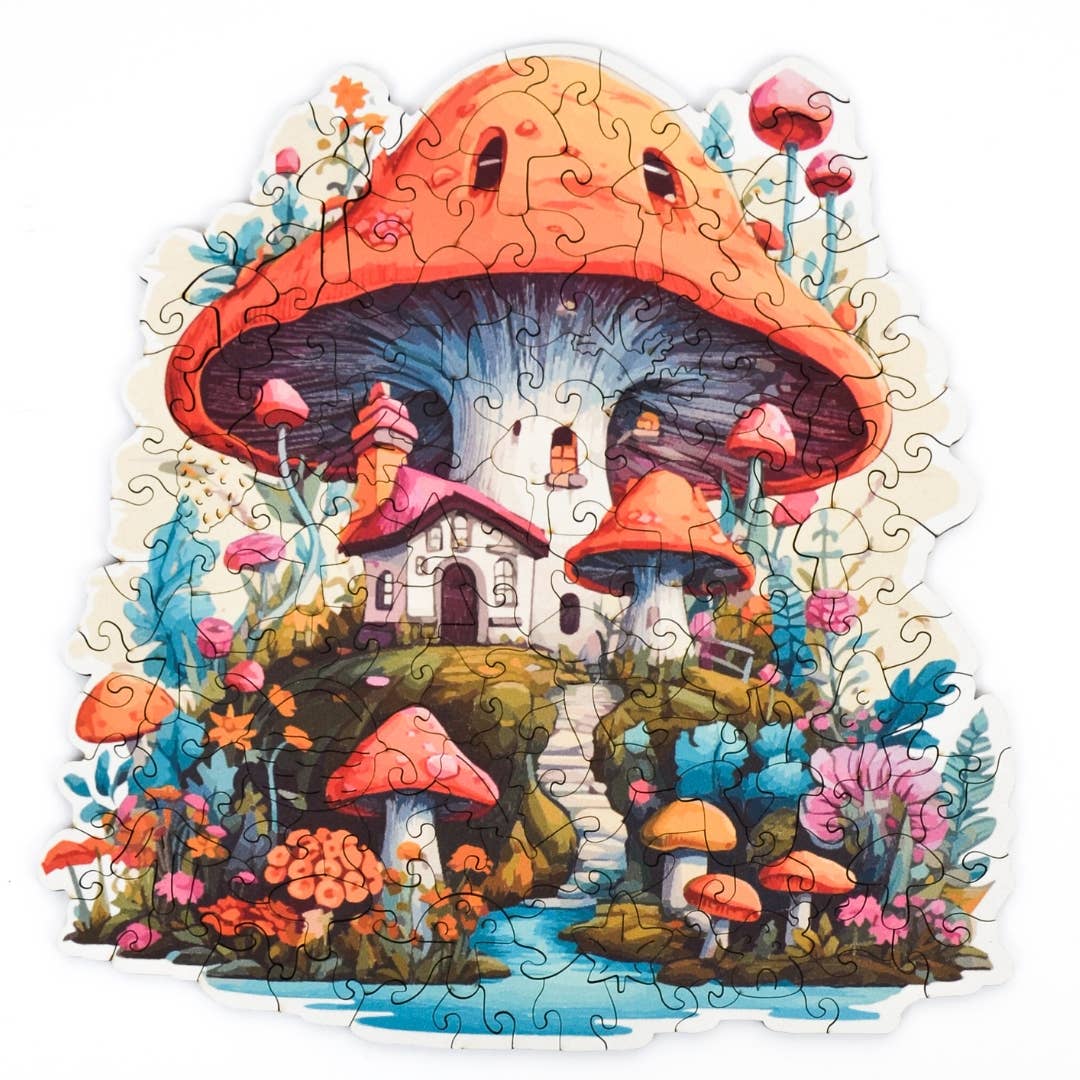 Mushroom House Jigsaw, confezione premium, formato A4