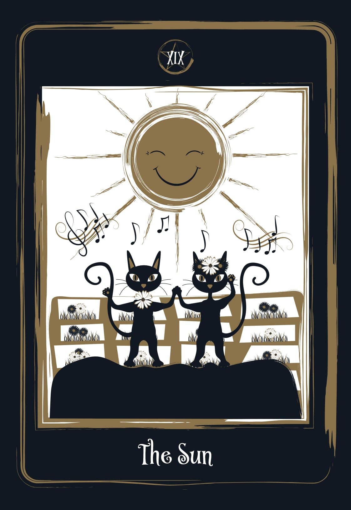 Carte dei Tarocchi Black Cat dorate