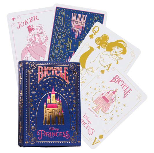 Carte da gioco Bicycle Disney Princess blu navy