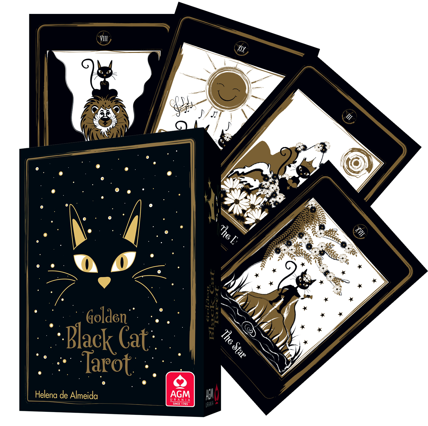Carte dei Tarocchi Black Cat dorate