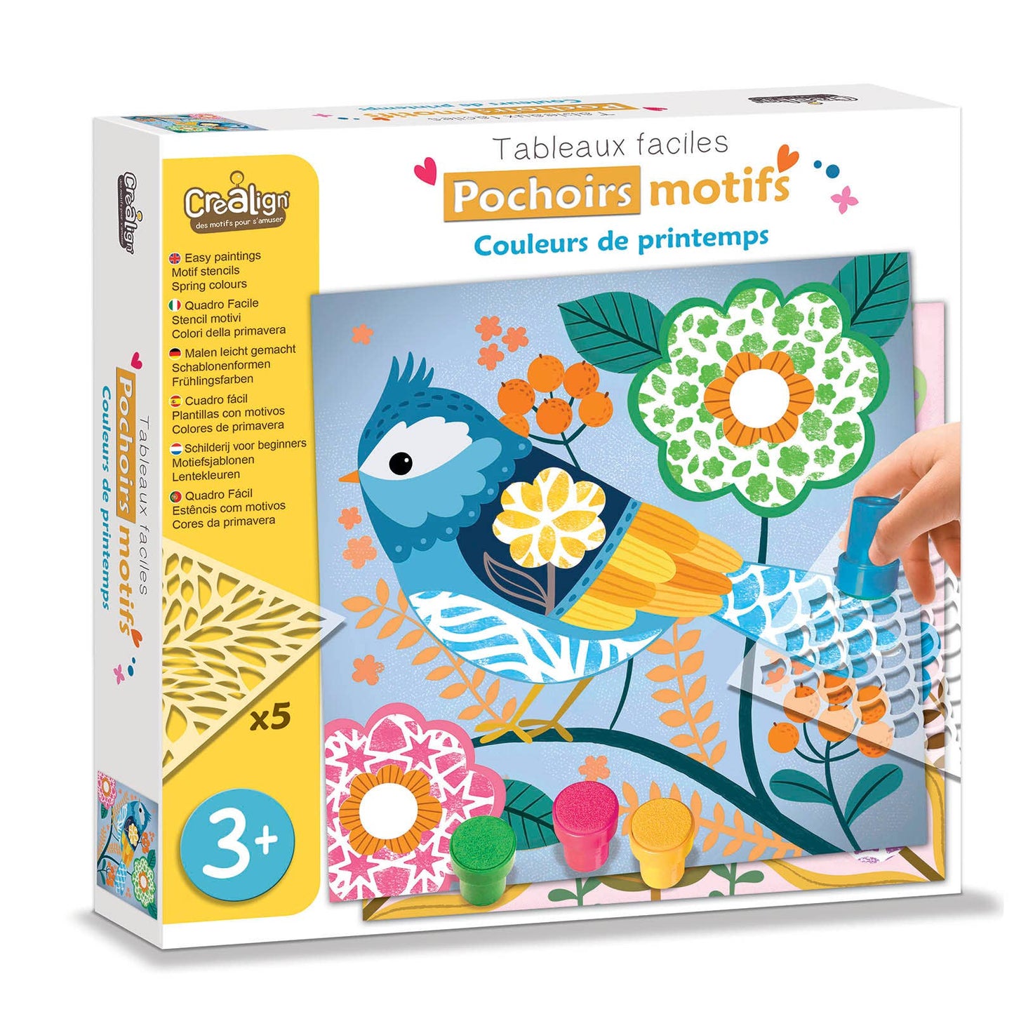 Stencil con motivo «Spring Color»