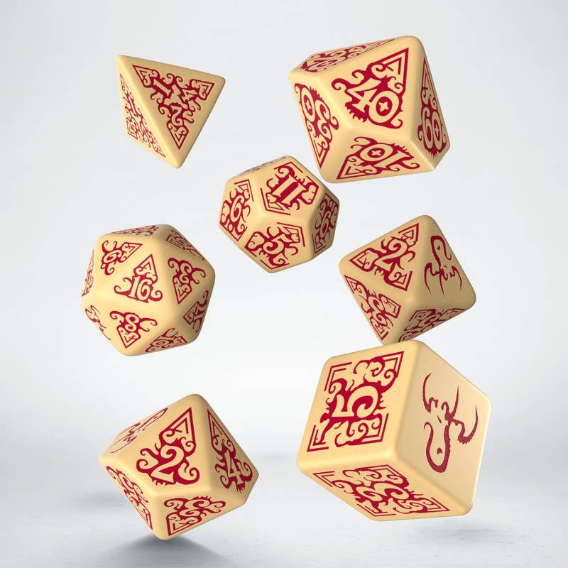 Set di dadi Call Of Cthulhu Masks Of Nyarlathotep Beige e Bur