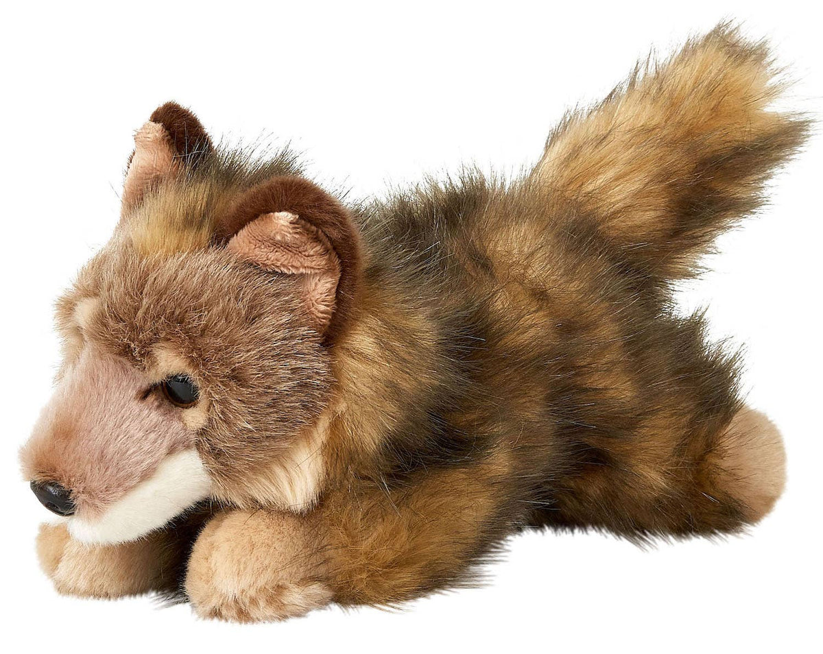 Cucciolo di lupo sdraiato - 24 cm di lunghezza