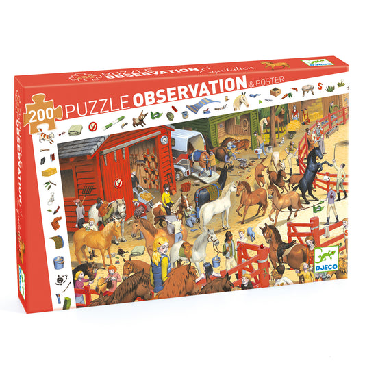 Puzzle Observation - Equitazione (puzzle e cerca trova) - Djeco