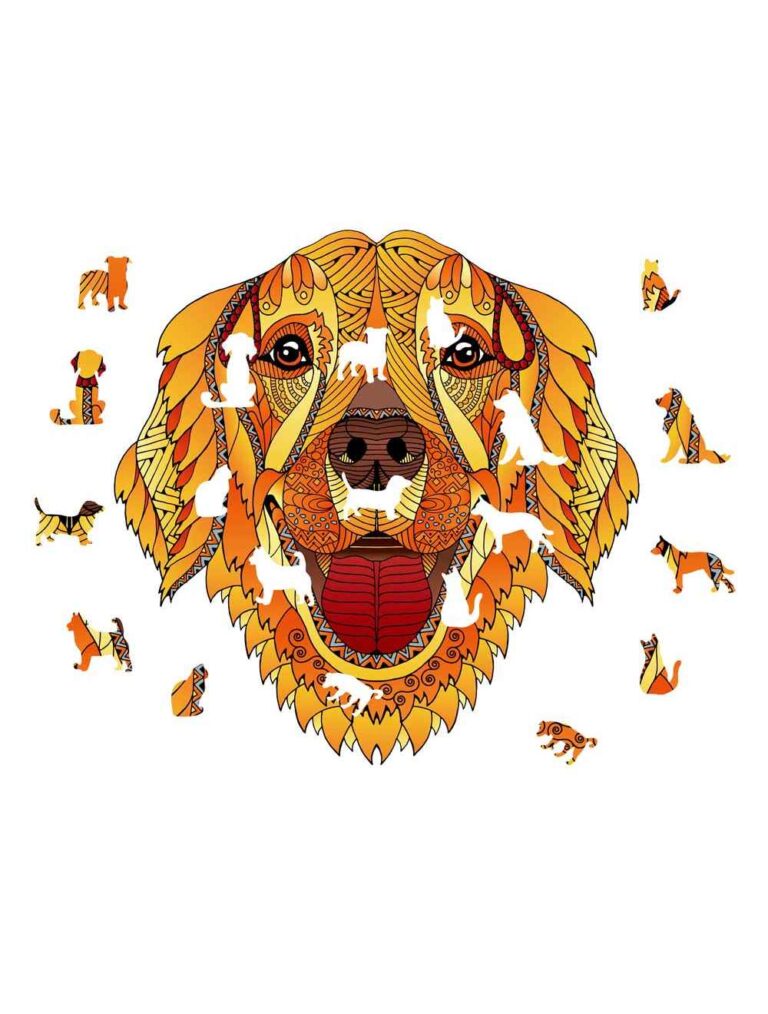 IL CANE - Mandala Puzzle in Legno - 120 pz