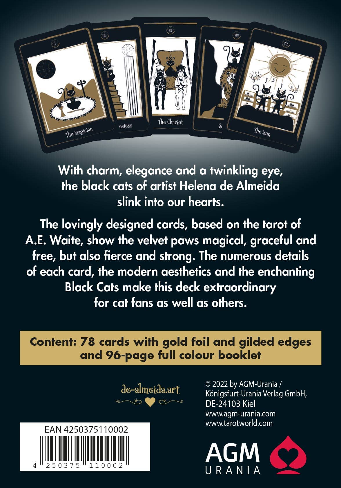 Carte dei Tarocchi Black Cat dorate