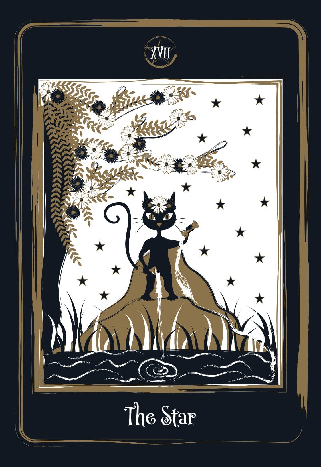 Carte dei Tarocchi Black Cat dorate