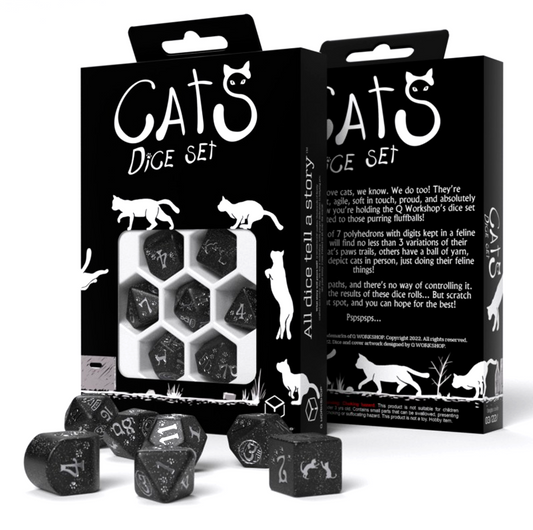 Set di dadi moderni Cats Waffle Q-Workshop