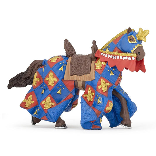 Figurina Cavallo Blu con giglio