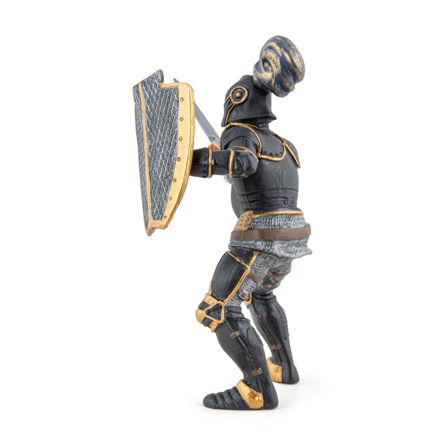 Figurina di cavaliere in armatura nera