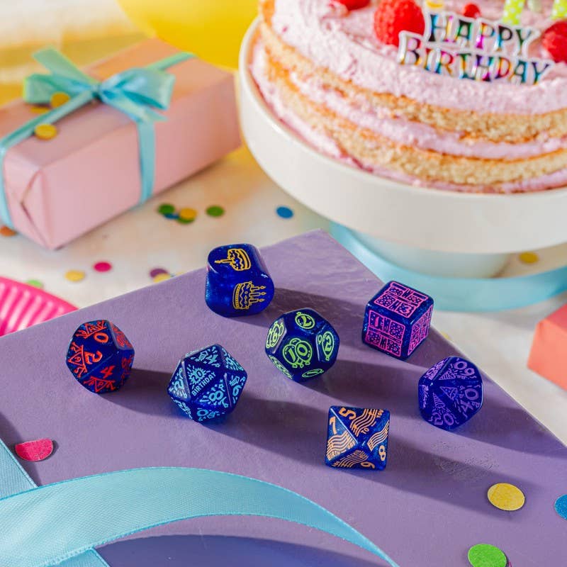 Set di Dadi di Buon Compleanno: Festoni Q-WORKSHOP