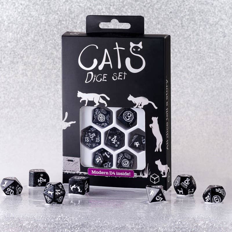 Set di dadi moderni Cats Waffle Q-Workshop