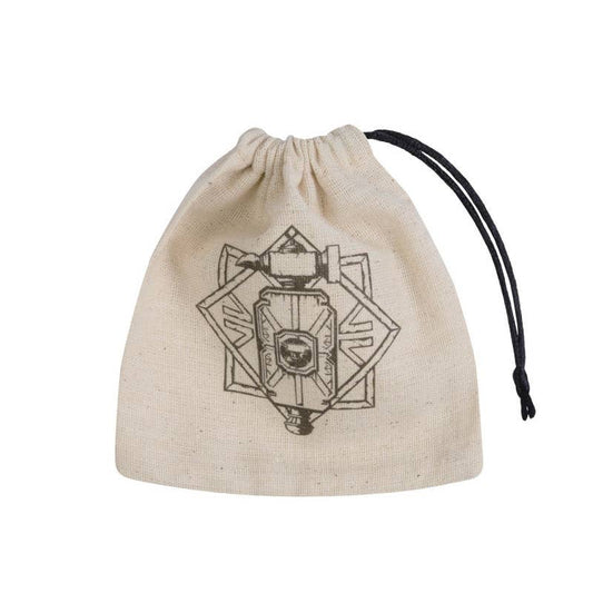 Borsa per dadi Dwarven beige e nera