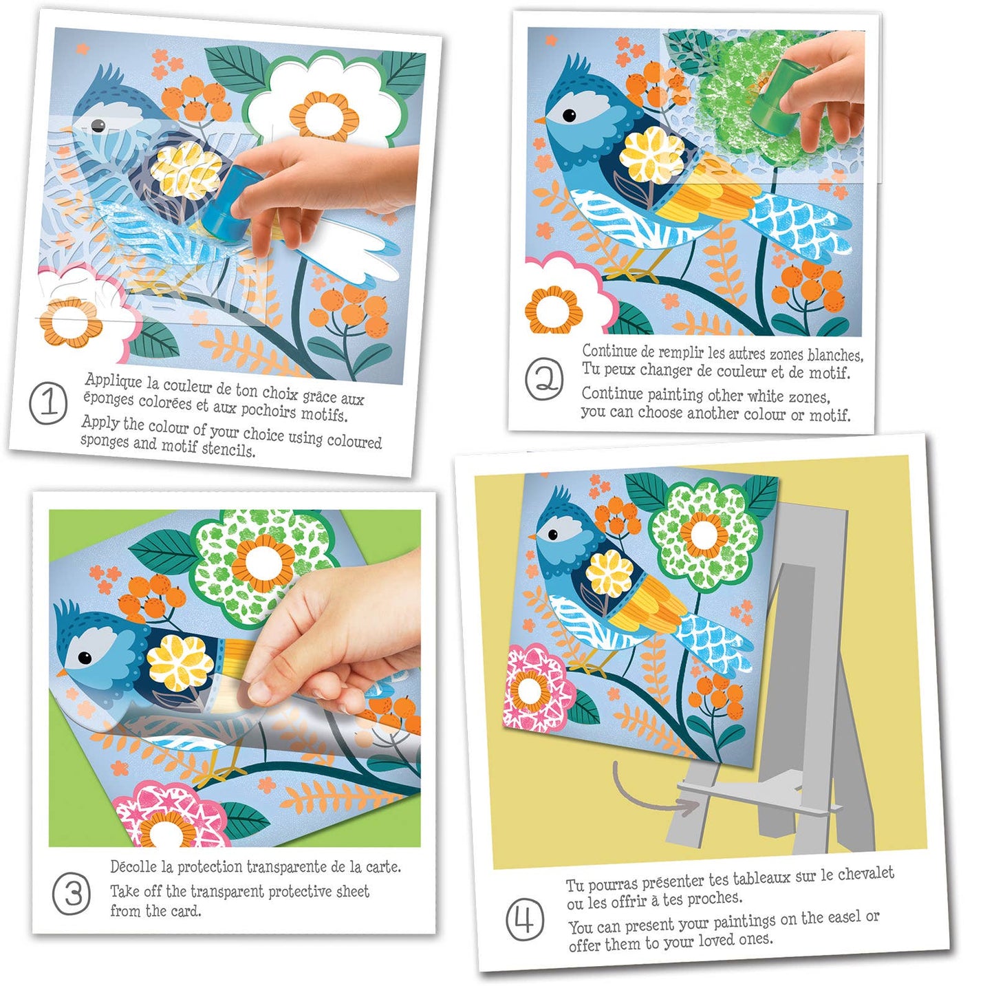 Stencil con motivo «Spring Color»