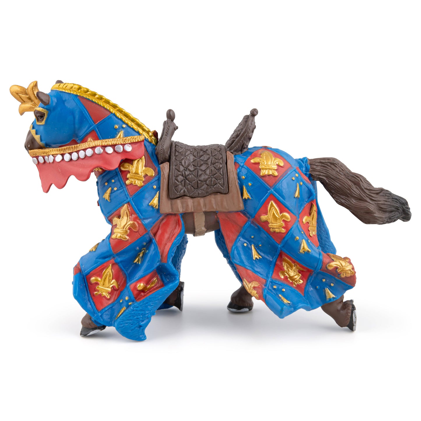 Figurina Cavallo Blu con giglio