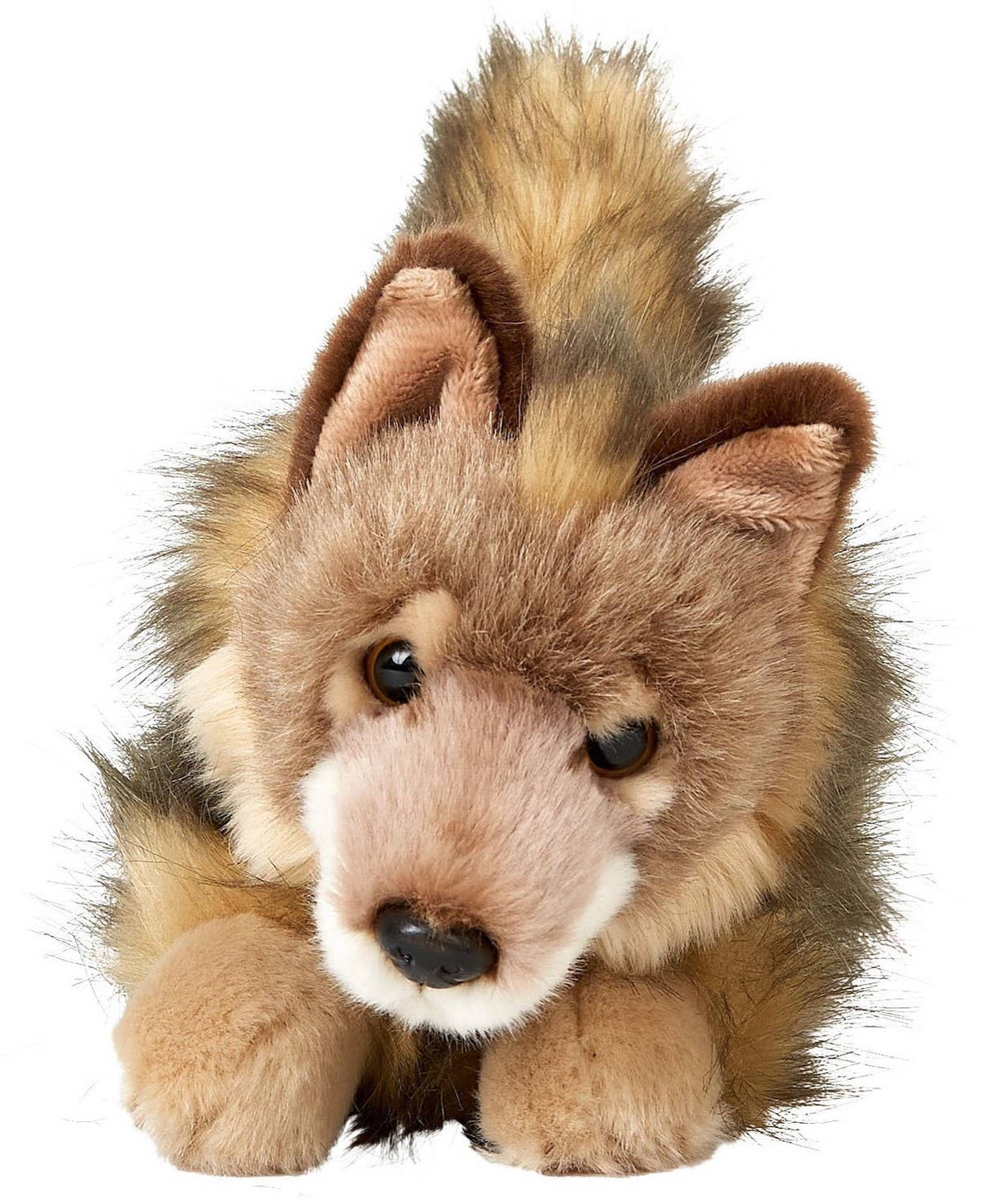 Cucciolo di lupo sdraiato - 24 cm di lunghezza